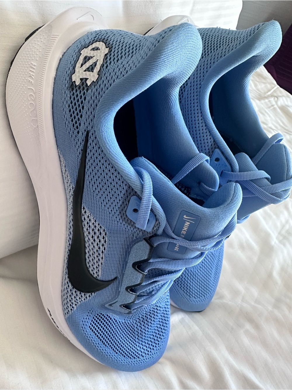 Nike UNC Pegasus 41 Running Shoes with Black Swoosh